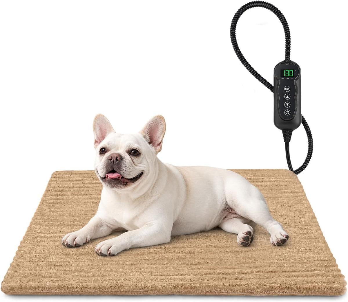 Dog Heating Pad, Heated Dog Bed, Adjustable Temperature with Timer-28 x20in
