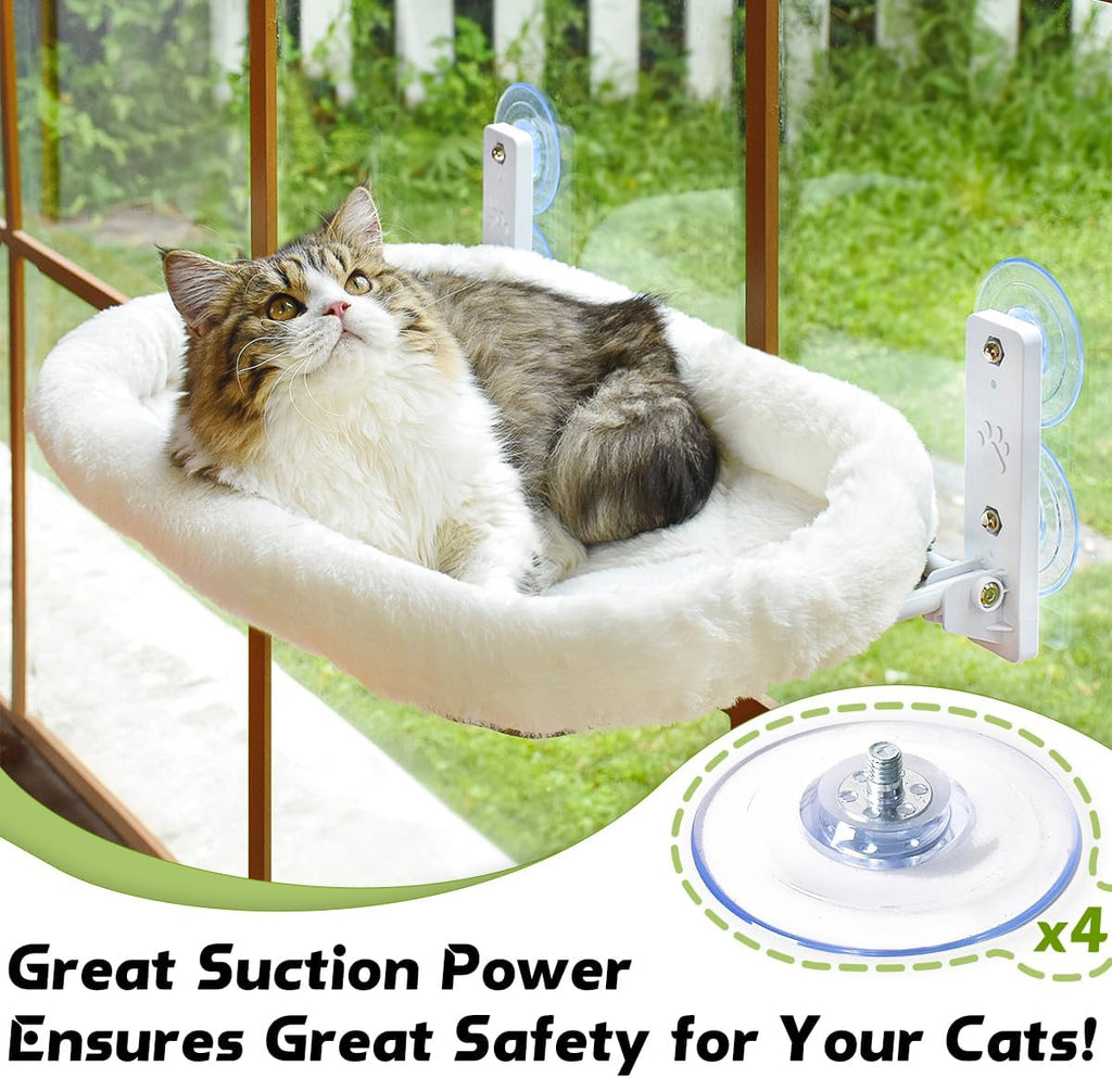 AMOSIJOY 4 Pack Cat Window Perch Strong Replacement Suction Cups with Screw