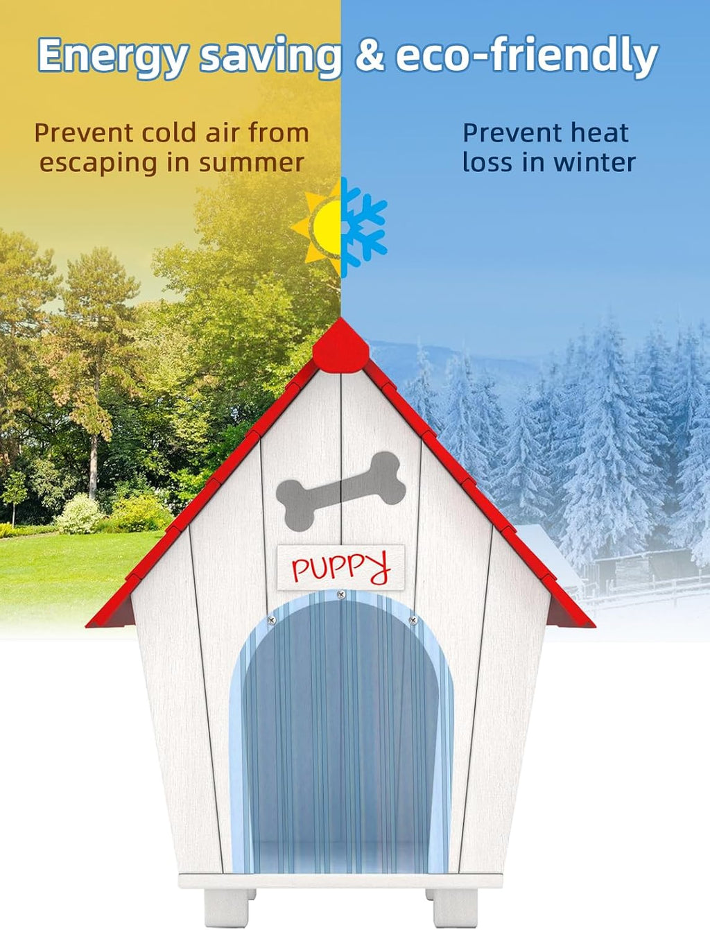 15.7in x 4.9ft Door Replacement Flaps for Dog House
