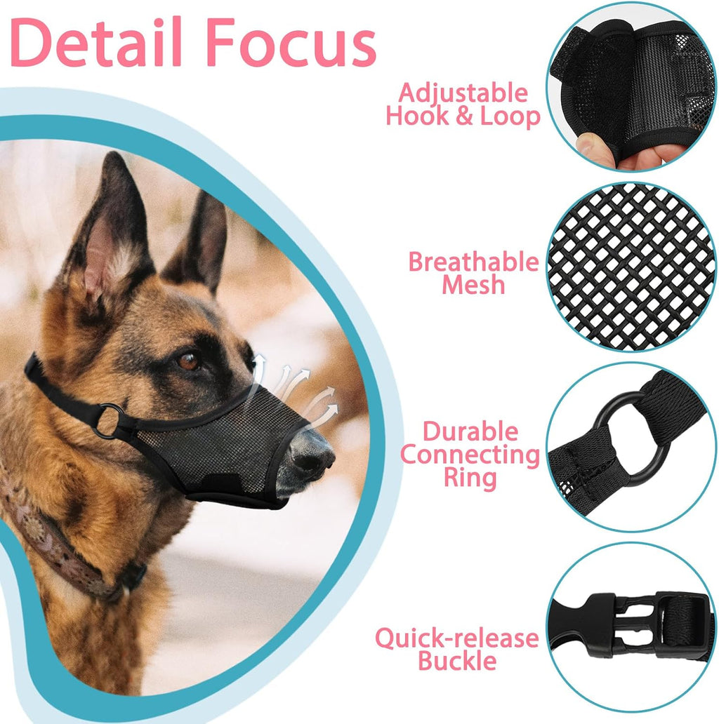 Dog Muzzle for Large Medium Small Dogs German Shepherd Labrador