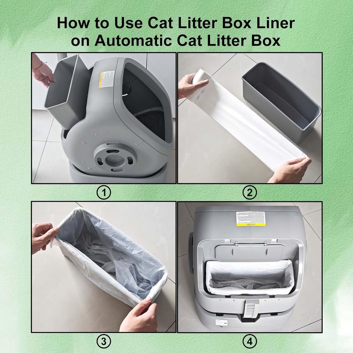 Dedicated to Mintakawa Automatic cat litter box Drawer Liners, Small garbage bag, 20 Count per Roll, 2 Rolls, Tear, Use 