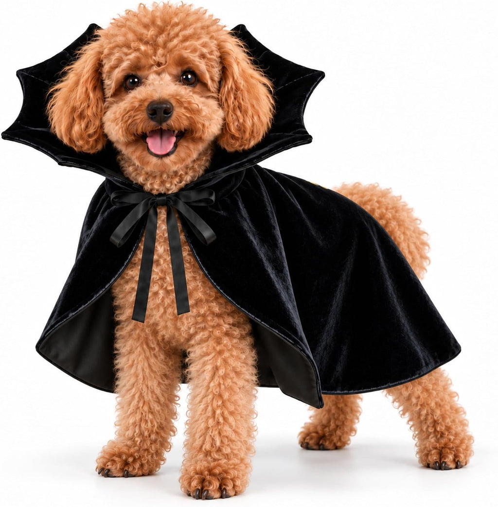 Halloween Dog Cape for Small Dogs, Pet Party Costume for Photos, Funny Pumpkin Skull Cloak, Cute Spooky Puppy Clothes, F