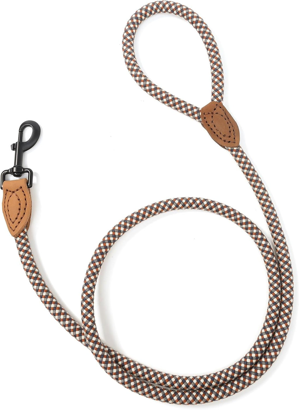 Mile High Life Dog Leash with Genuine Leather-Wrapped Ends, 4/5/6FT