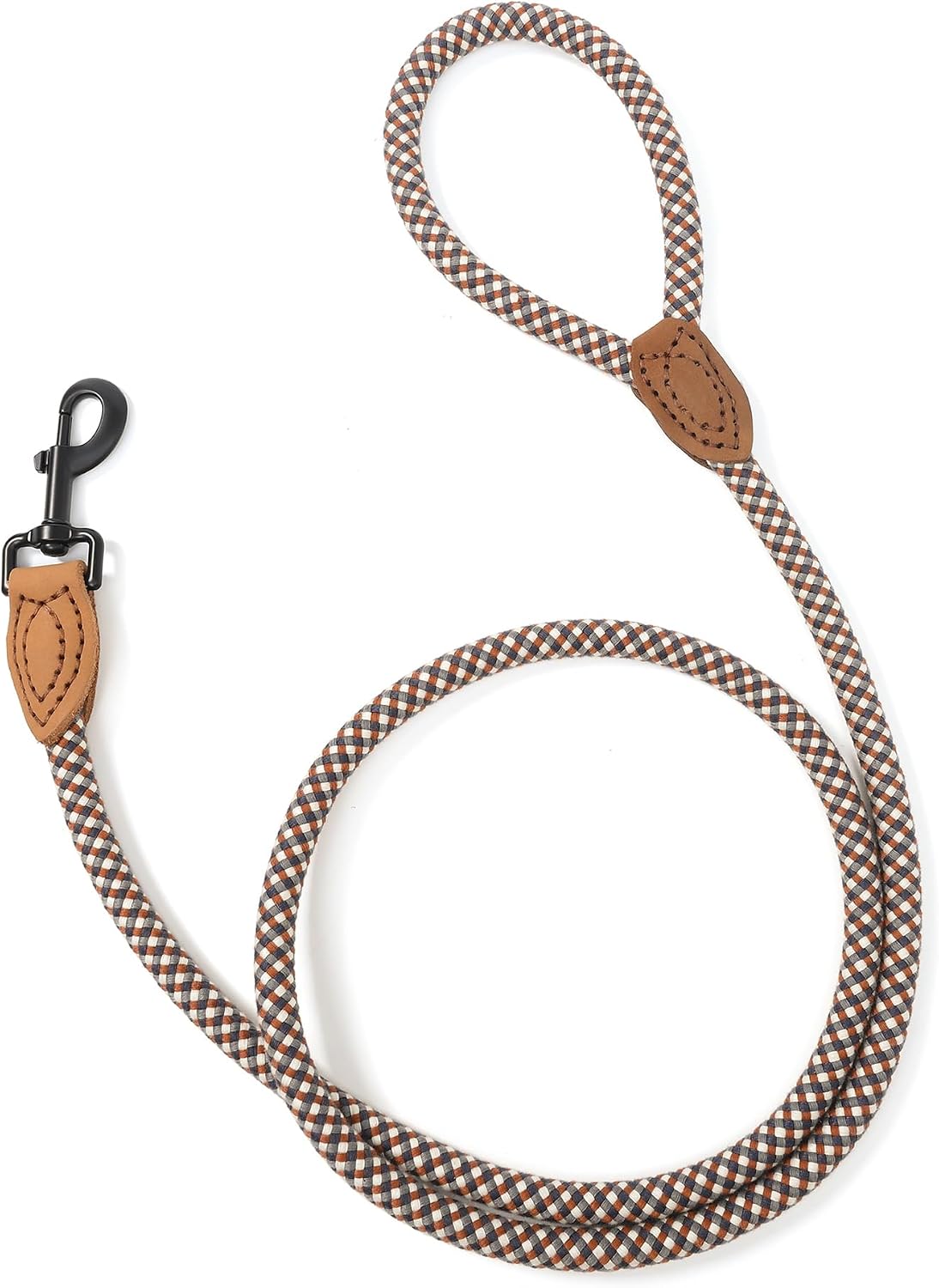 Mile High Life Dog Leash with Genuine Leather-Wrapped Ends, 4/5/6FT