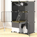 3-Tier Cat Cage, Indoor Cat Playpen with Litter Box for 1-2 Kittens