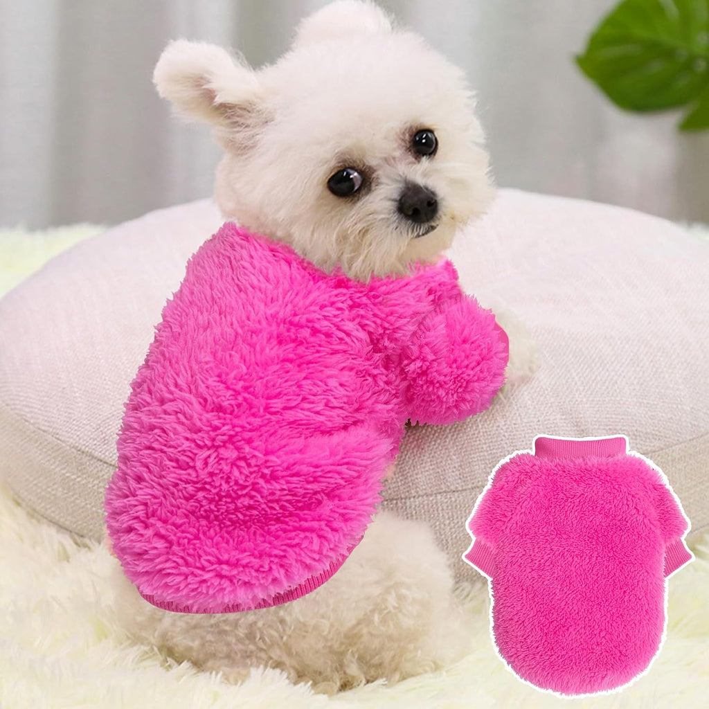 2 Pack XXS Dog Sweater, Tiny Dog Sweaters for Small Dogs Girl (1-3lb), Warm Soft Puppy Clothes for New Puppies, Cute Ext