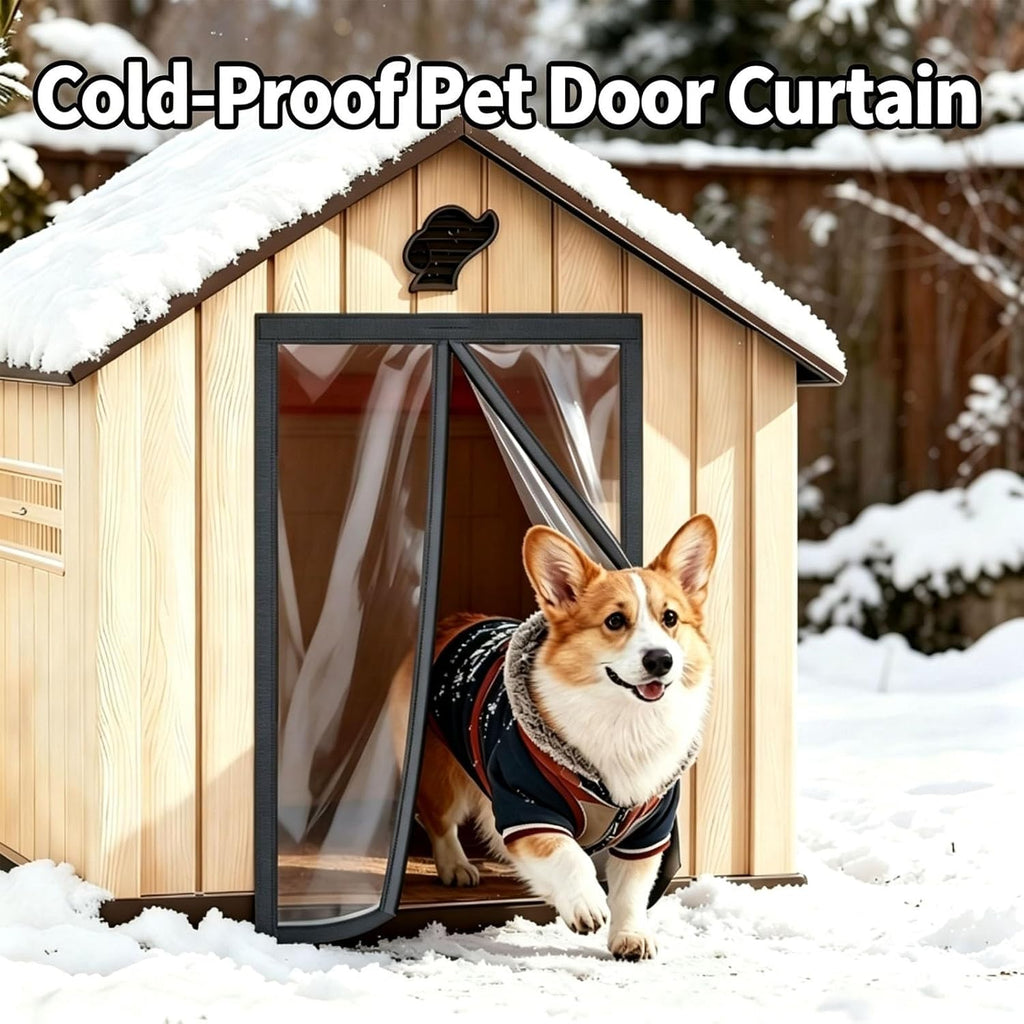 Pet Shelter Door Curtain Winter Warm Cotton Cover for Dog House and Cat