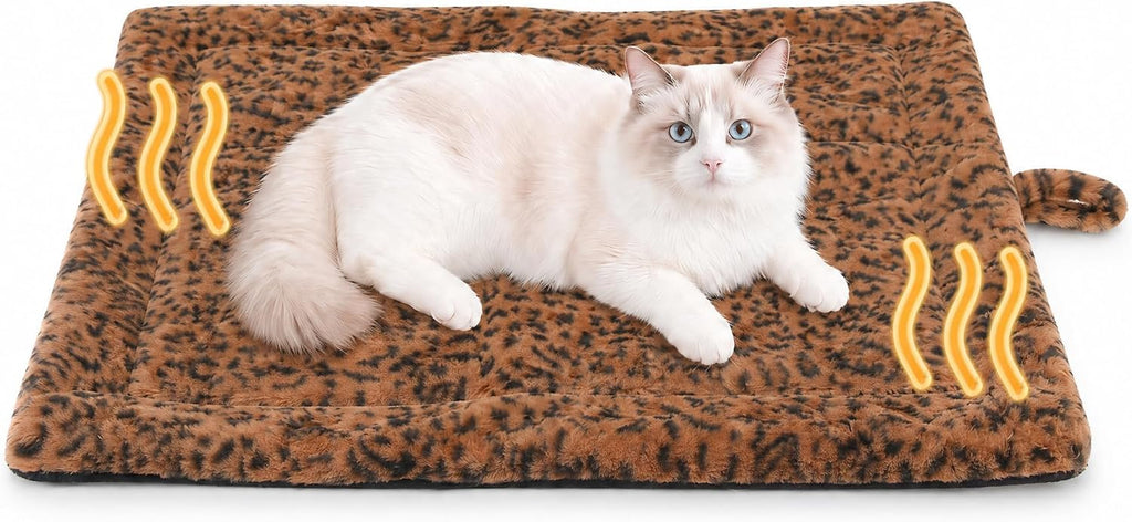 Self Warming Cat Pad for Cats and Small Dogs, Non Electric Thermal Pet Mat, Washable Soft Sleeping Mat with Non Slip Bac