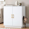 Gitelsnour 30.9'' Litter Box Enclosure Furniture- Hidden Storage, CLB003WT