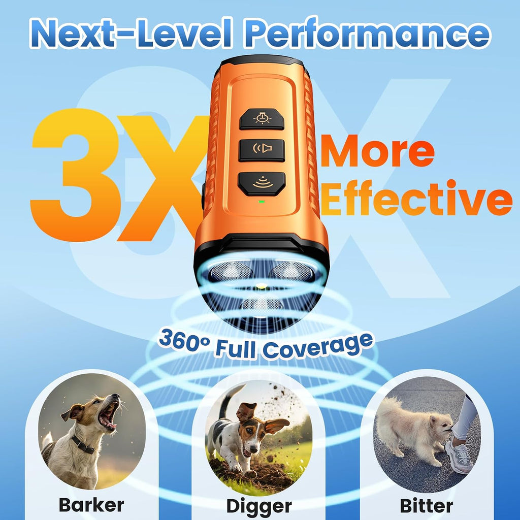 3X Anti Barking Device for Dogs, Dog Bark Deterrent Device 5 Modes Stop Neighbors Dog Barks No More Safe for All Dogs 50
