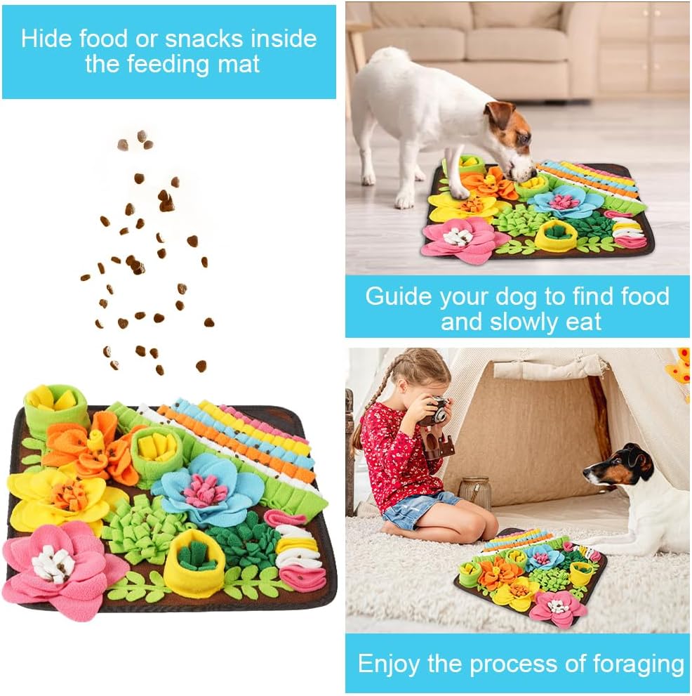OSDUE Snuffle Mat for Dogs 15.3''x15.3'' for Boredom and Mental Stimulation