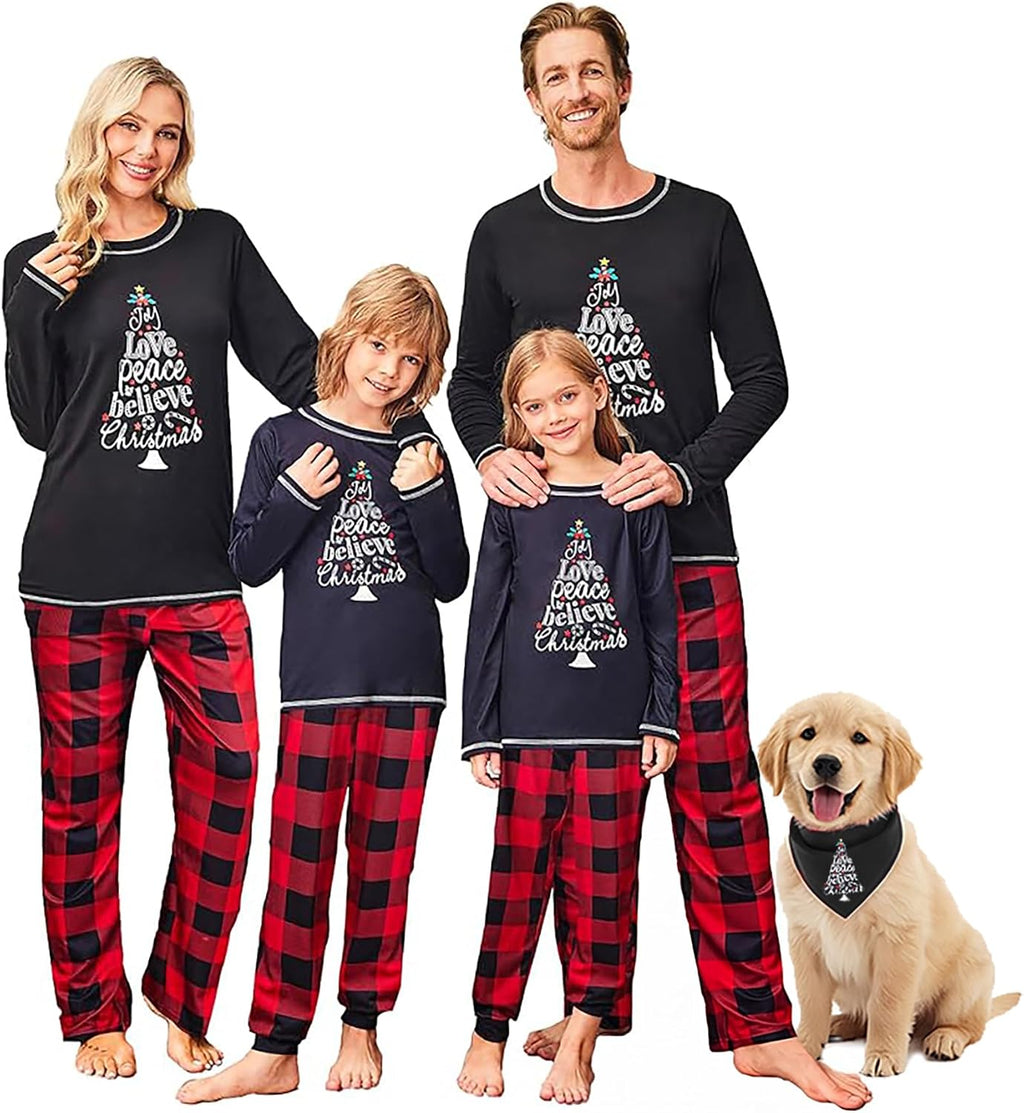Ekouaer Family Christmas Pajamas Matching Sets Soft Pjs Sleepwear