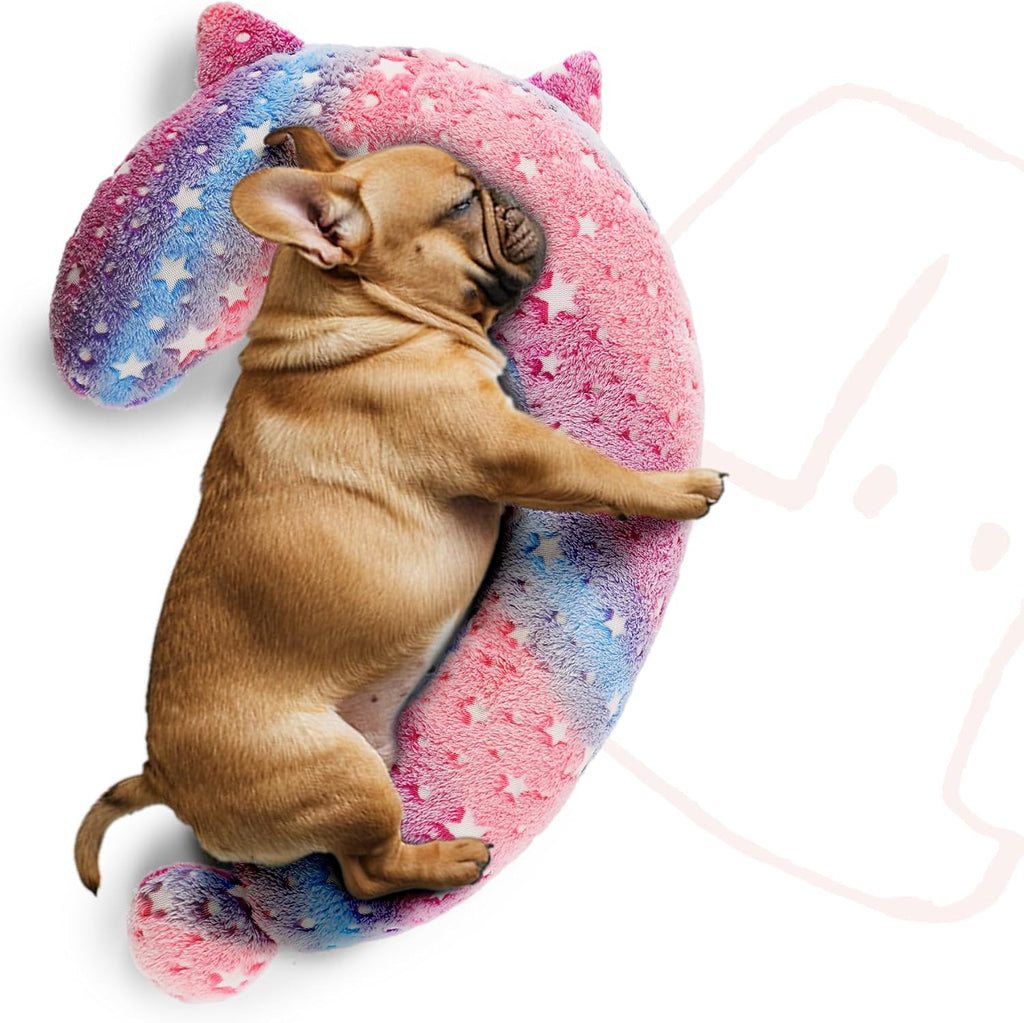 Dog Calming Pillow, Glow in The Dark Dog Put Head on, Soft Question Mark Pillows for Dogs, Kids, Adults, Washable Dog Be