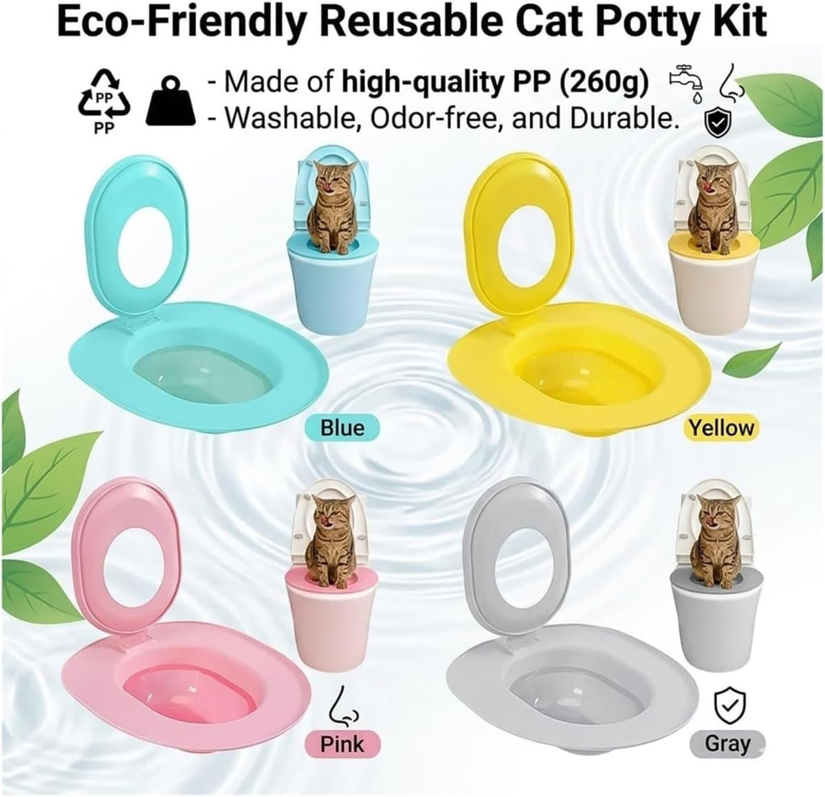 Cat Toilet Training Kit Trainer for Pet Step-by-Step