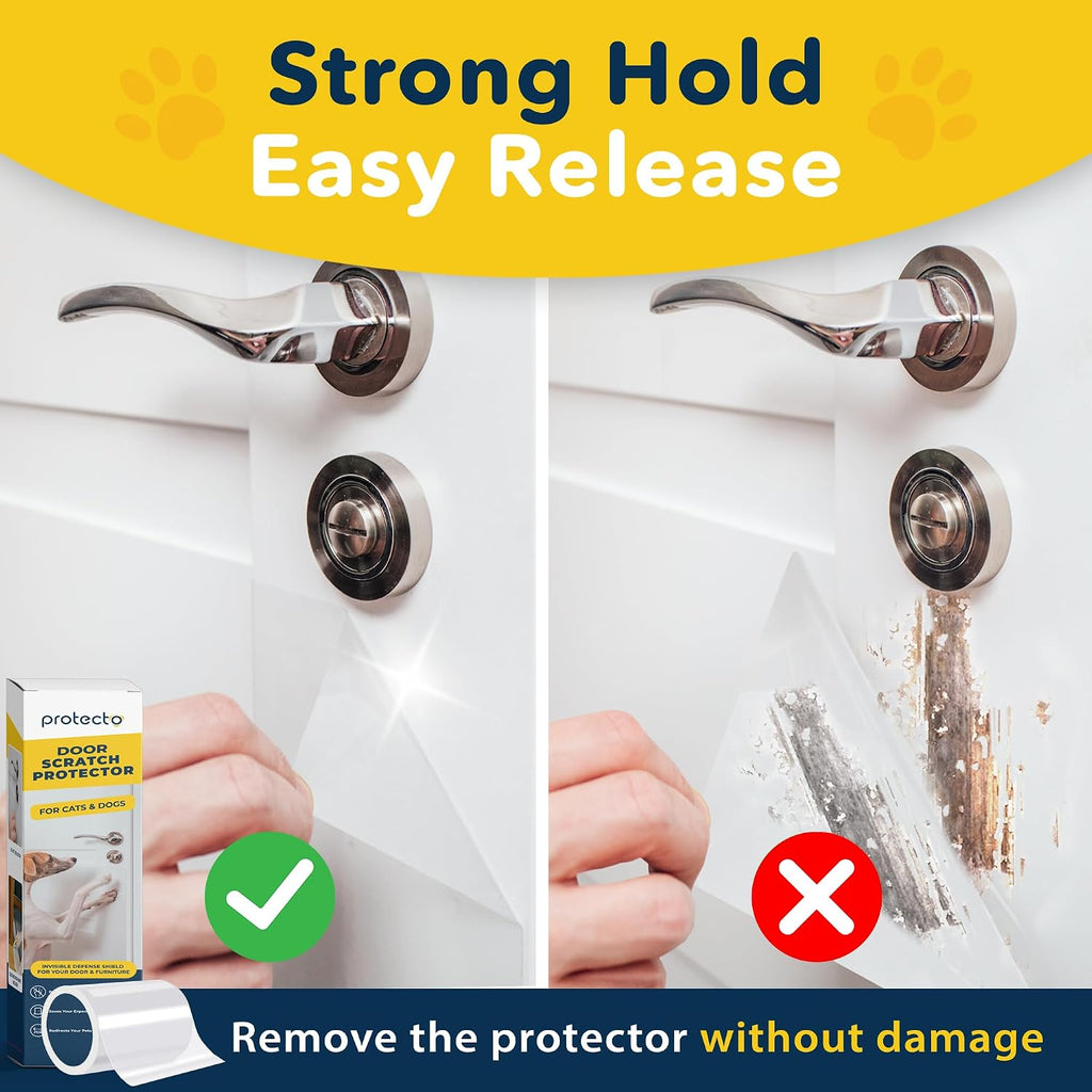 PROTECTO Door Protector from Dog Scratching w/Utility Knife - 1-Pack 60x8"
