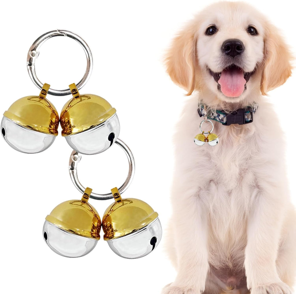 Bells for Dog Collars with Easy Clip Clasps, Suitable for Medium to Large Dogs, Extra Loud Pet Tracker, Durable Collar C