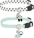 Cotton Cat Collars, Breakaway Polka Dot Kitten Collar for Girl and Boy Cats