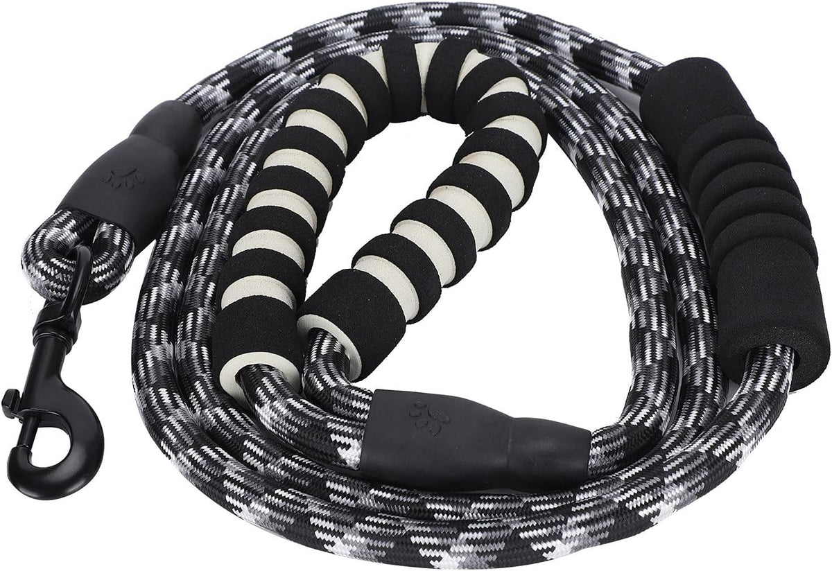 Reflective Dog Leash, Padded Handle 360 Swivel Hook for Walking