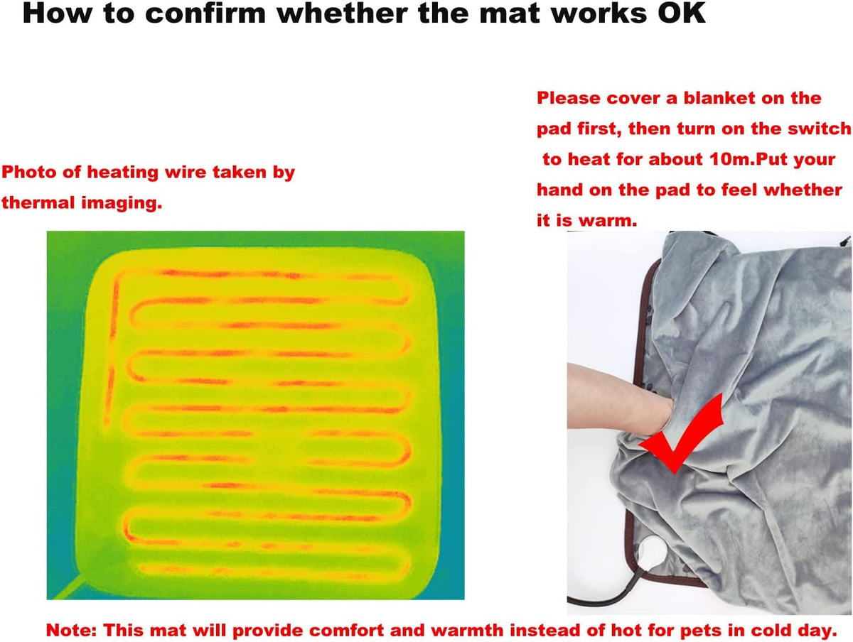 Pet Heating pad Outdoor Small Dog cat Heating pad Heated ped beds for Outside Dogs House Heater Electric Warming pad for