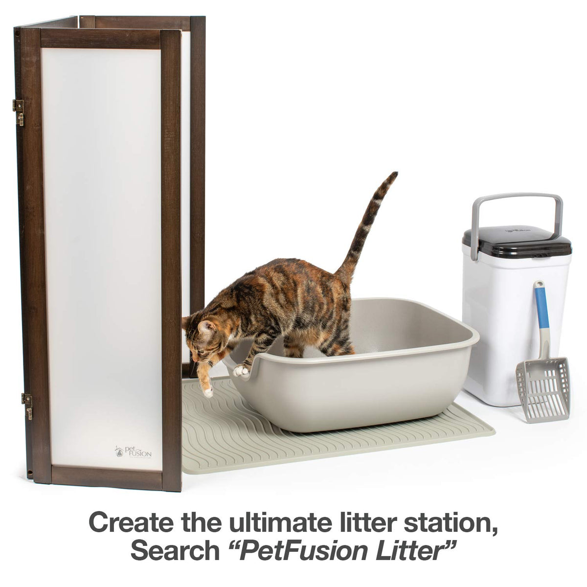 PetFusion Portable Cat Litter Disposal; Innovative Dog Poop Trash Can with Locking Handle, included Deodorizer; Built-in