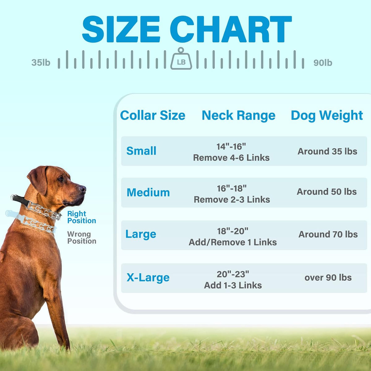 Supet Prong Collar for Dogs, Adjustable Dog Pinch No Pull Training Collar with Quick Release Buckle, Rubber Tips and Ext