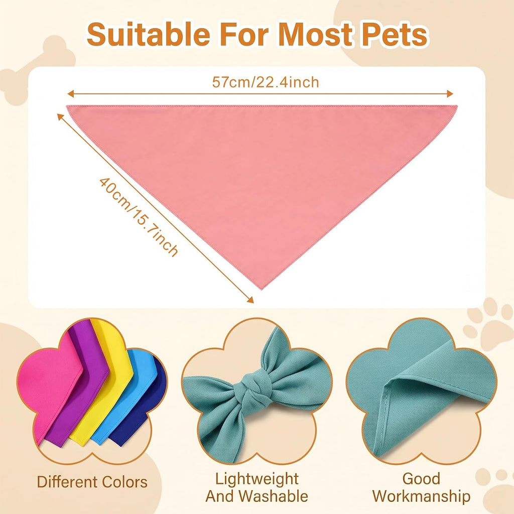 40PCS Dog Bandanas Blank Bulk for Puppy Dogs for Heat Transfer
