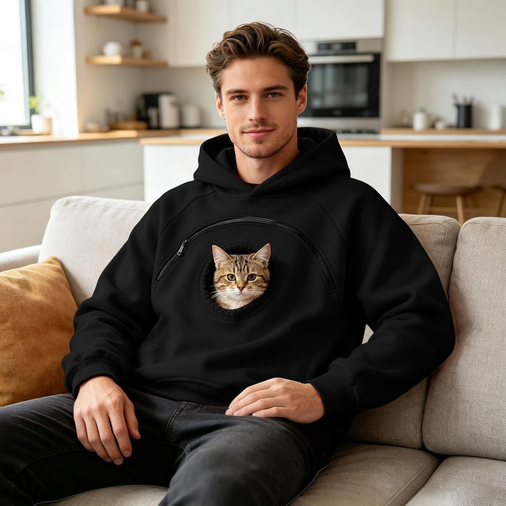 Pet Pouch Hoodie for Small Dogs Men Cats Animal Holder Sweatshirts