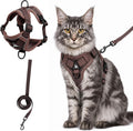 Large Cat Harness & Leash Set, Escape-Proof Soft Vest for Outdoor Walking