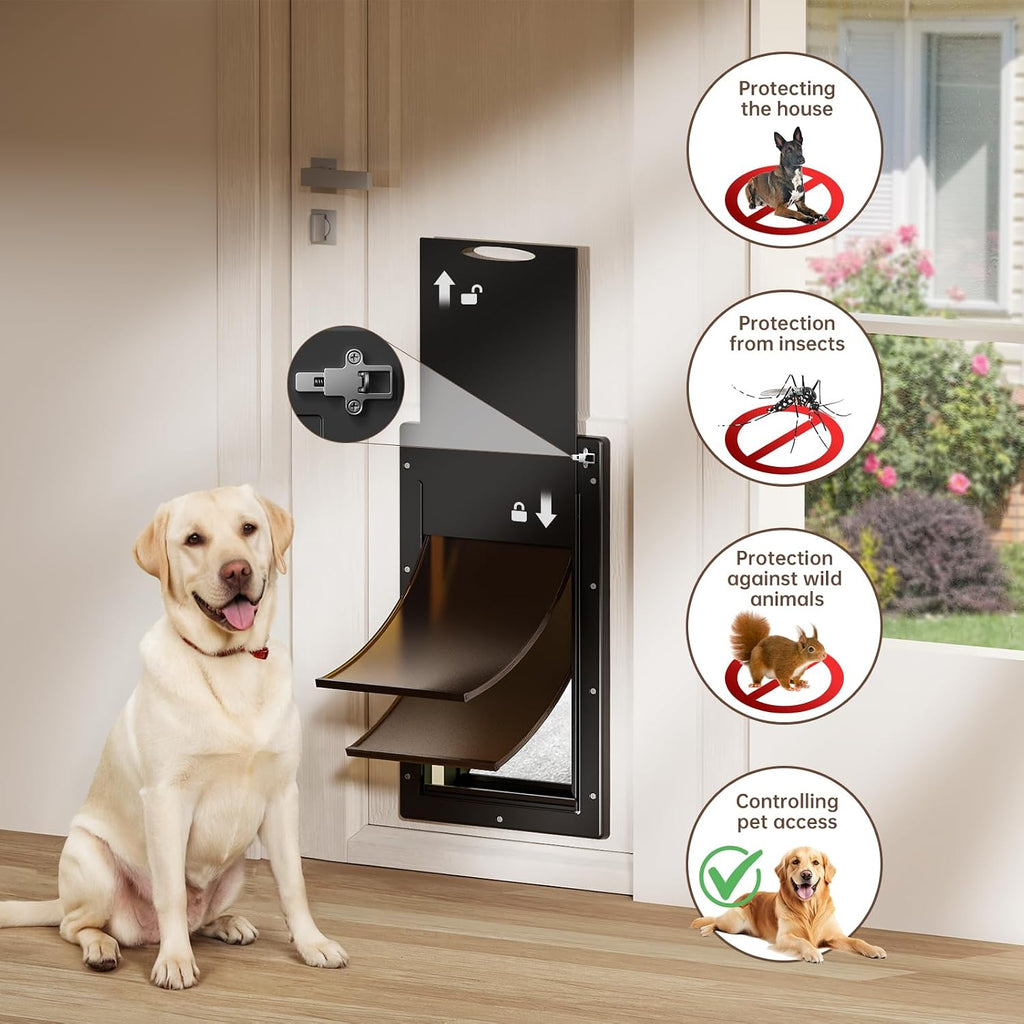 Plastic Dog Door, Large Doggy Door for Door