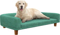 PawHut Dog Sofa Couch, Pet Bed with Comfortable Luxury Cushion, Washable Cover, Wooden Legs, Anti-Slip Mat for Large Dog
