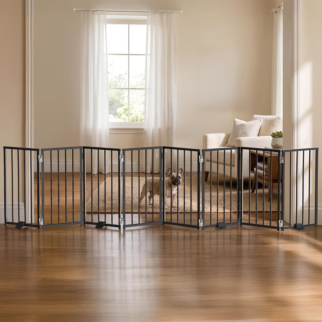BFNN Small Dog Gate Indoor, Up to 48" W Freestanding Pet/Puppy Fence