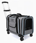 Pet Carrier with Wheels, Expandable Dog Cat Bag, Airline Approved Soft