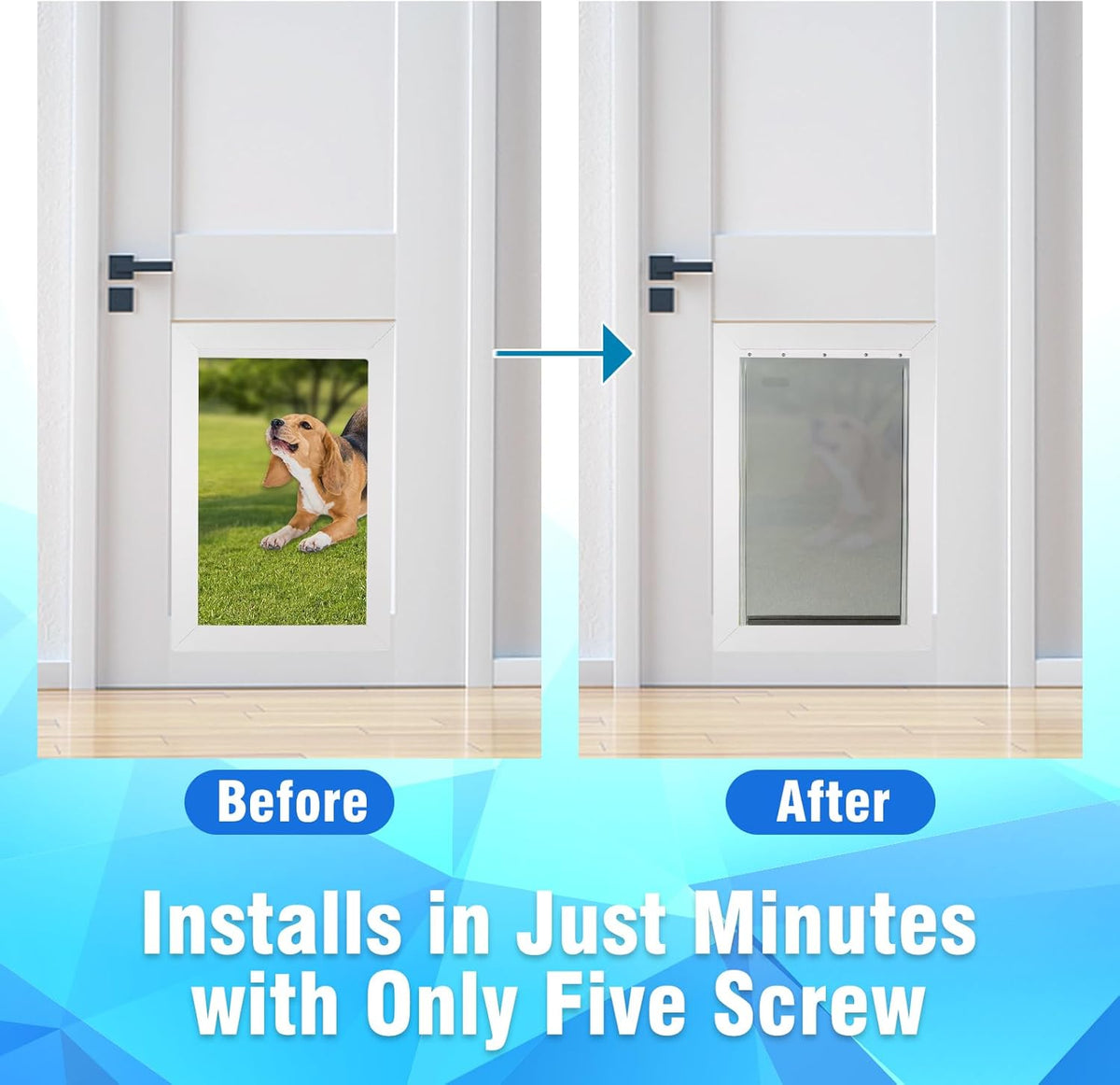 AMZOO Large Replacement Dog Door Flap PetSafe 16 7/8” x 10 1/8” PAC11-11039