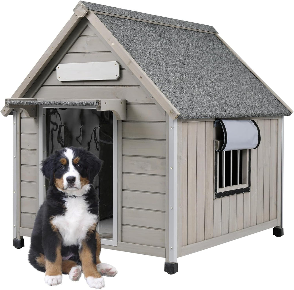 43" L Wooden Dog House Outdoor for Small & Medium Dogs Kennel