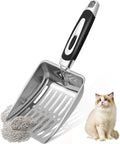 Stainless Steel Cat Litter Scoop,Metal Cat Litter Scoop,Kitty Metal Scooper,Sturdy Mesh Scooper