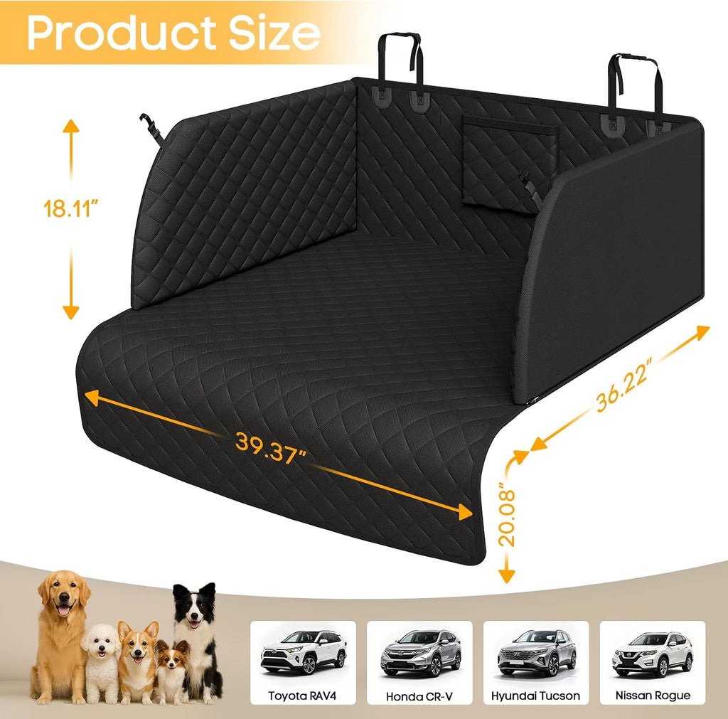 SUV Cargo Liner for Dogs, Pet Trunk Cover with Cushioned Sides