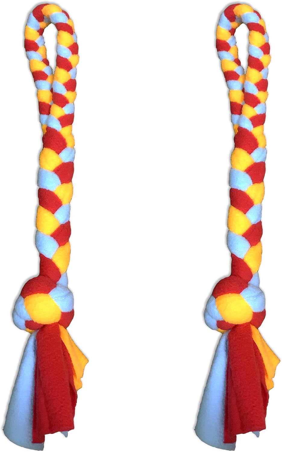 Dog Fleece Rope Teaser Toy as Replacement to Chase and Tug (A-2PCS)