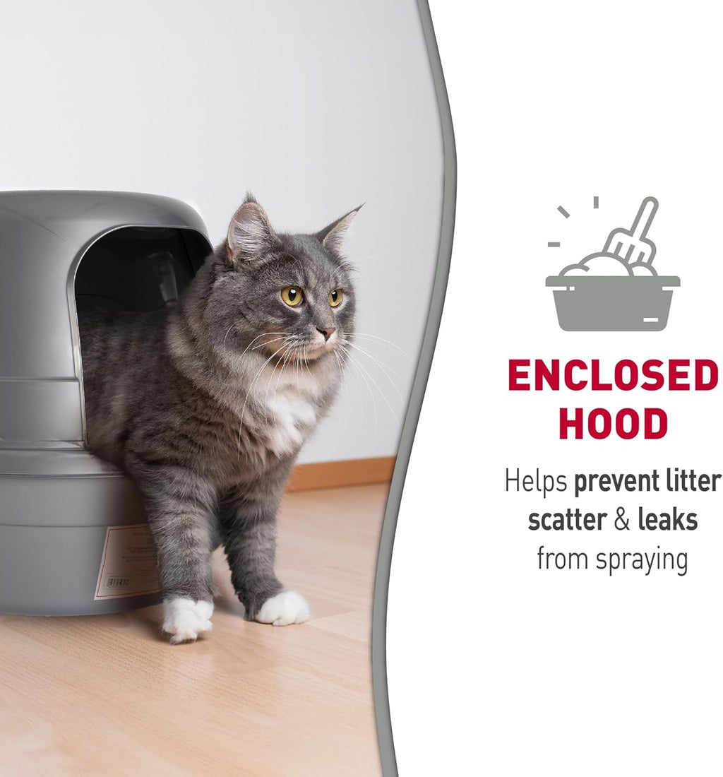Nature's Miracle Hooded Flip Top Cat Litter Box With Charcoal Filter