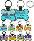 Silent Dog Tag, Personalized Engraved Silicone Pet ID Tag, Bone