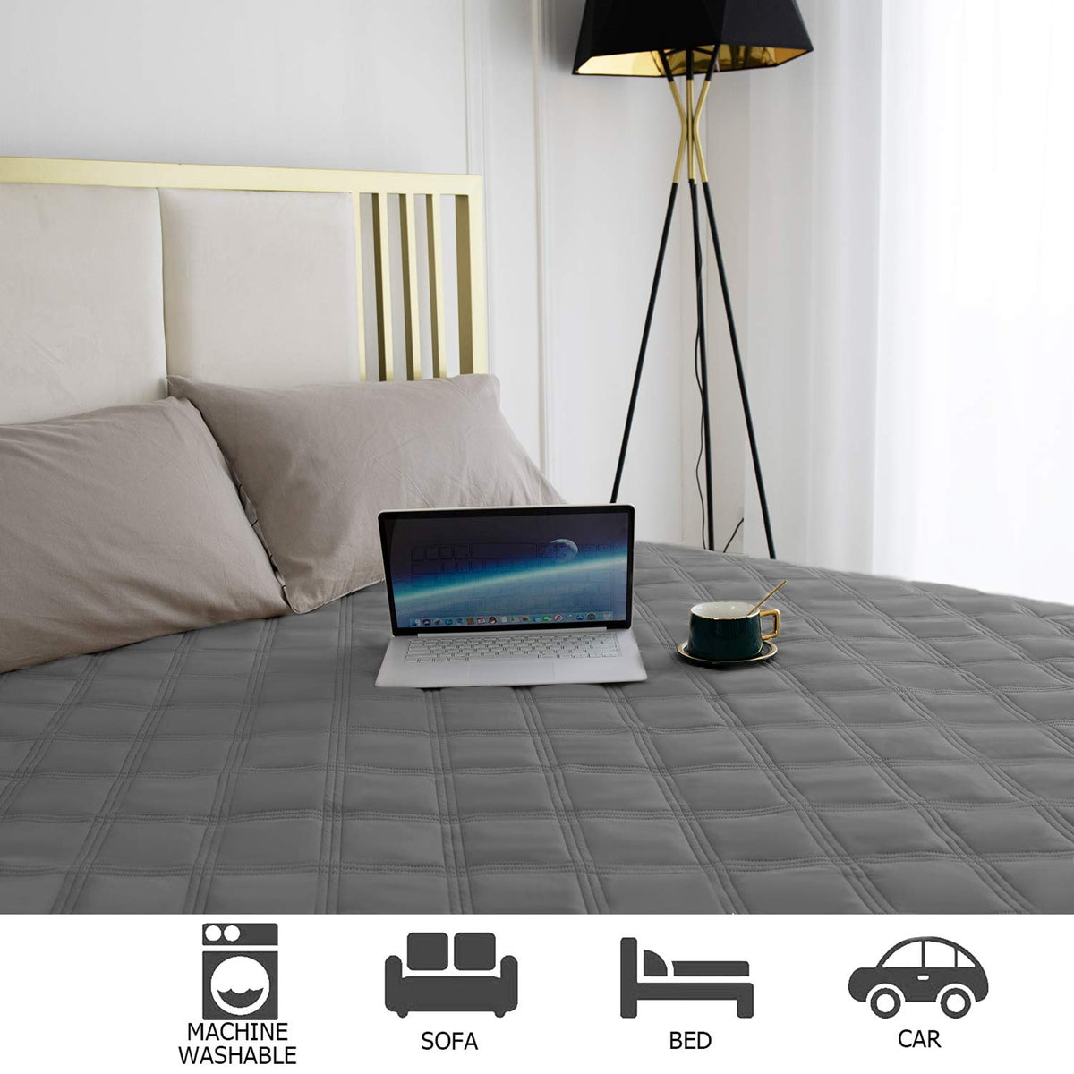 Ameritex Waterproof Dog Bed Cover Pet Blanket with Anti-Slip Back