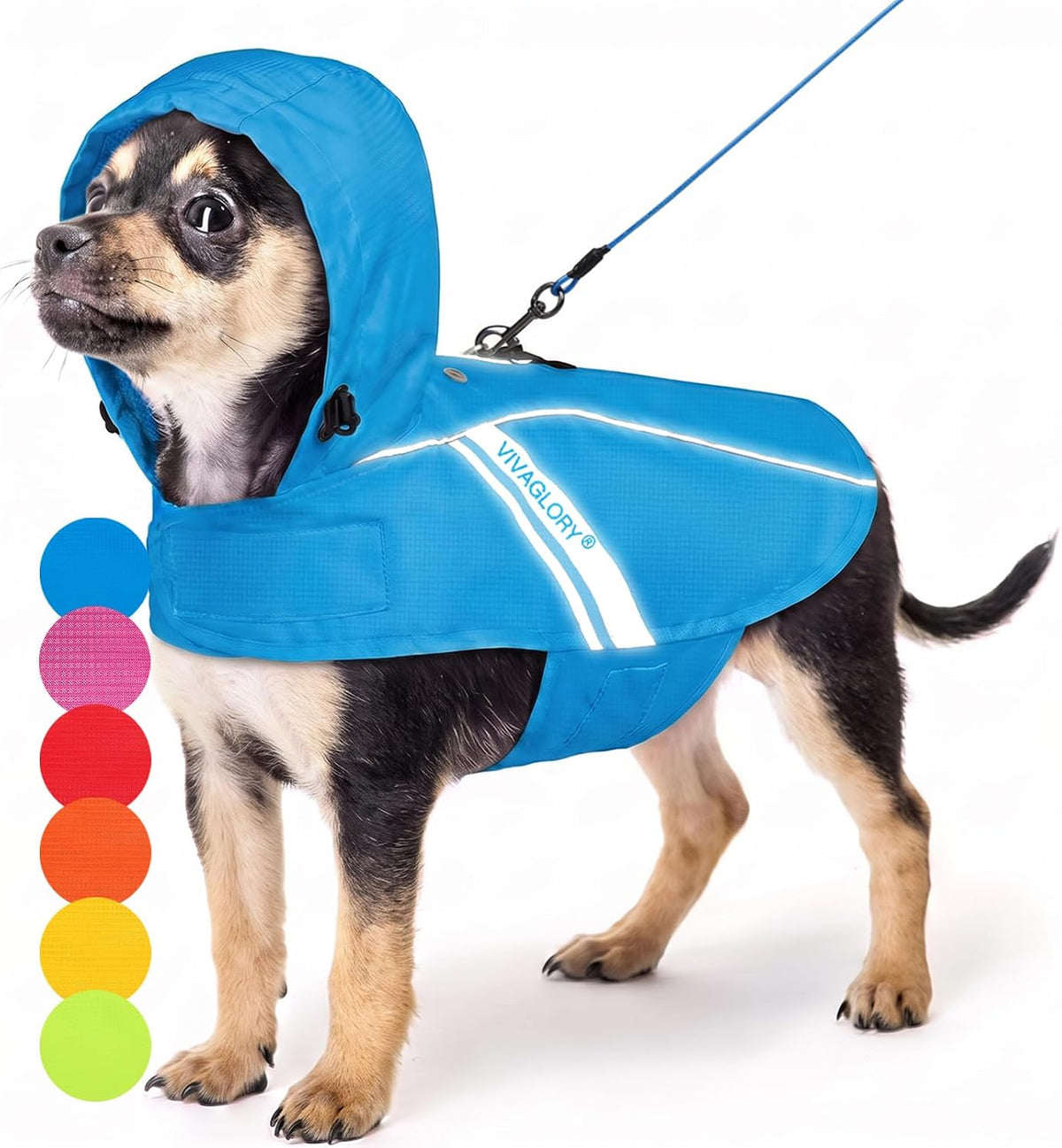 VIVAGLORY Dog Raincoat Wetoff Dog Rain Coat, S, Pink