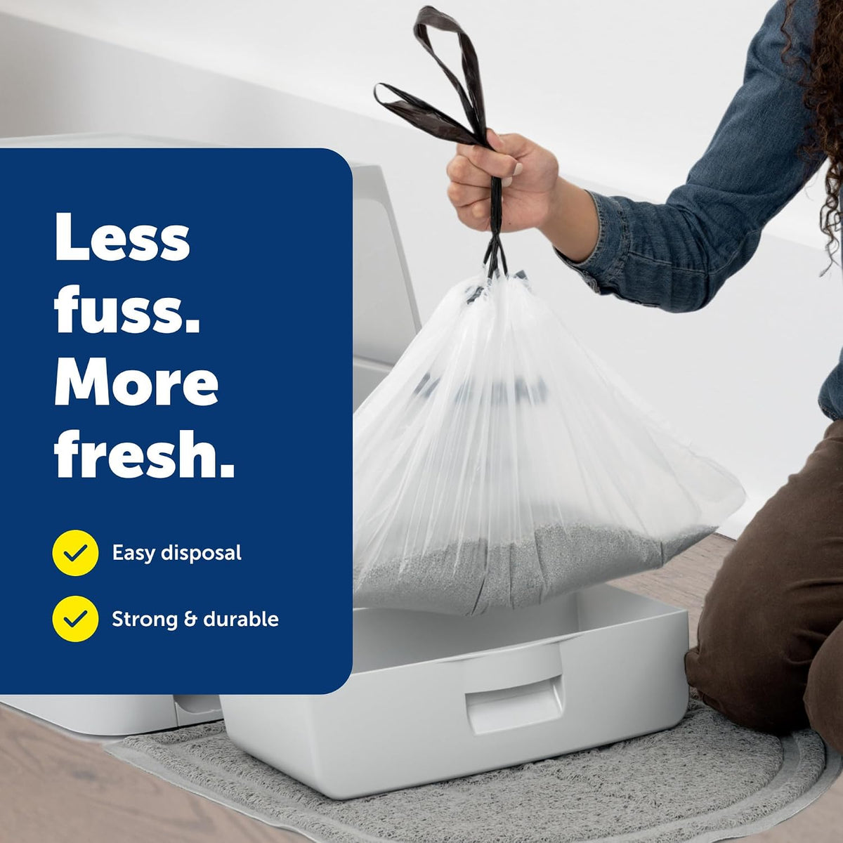 PetSafe ScoopFree Clumping & SmartSpin Litter Box Waste Bin Liners, 25-Ct