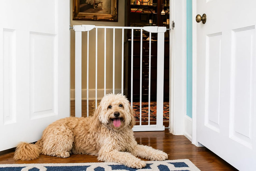 Cardinal Gates 36-Inch Pressure-Mount Baby/Pet Gate, White, 40.25-43 in