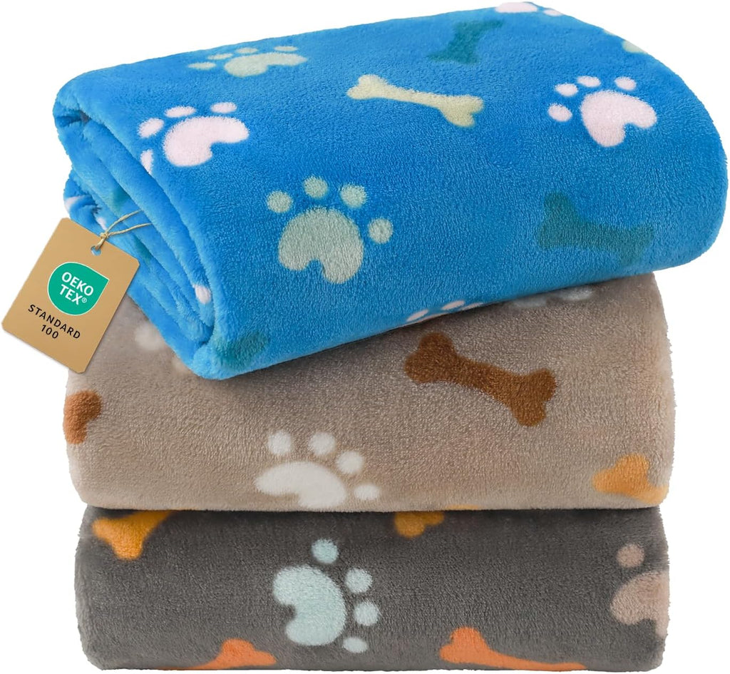 Luciphia 3 Pack Cute Cat Blankets Cozy Small Throw for Pet Puppy,23"x16"