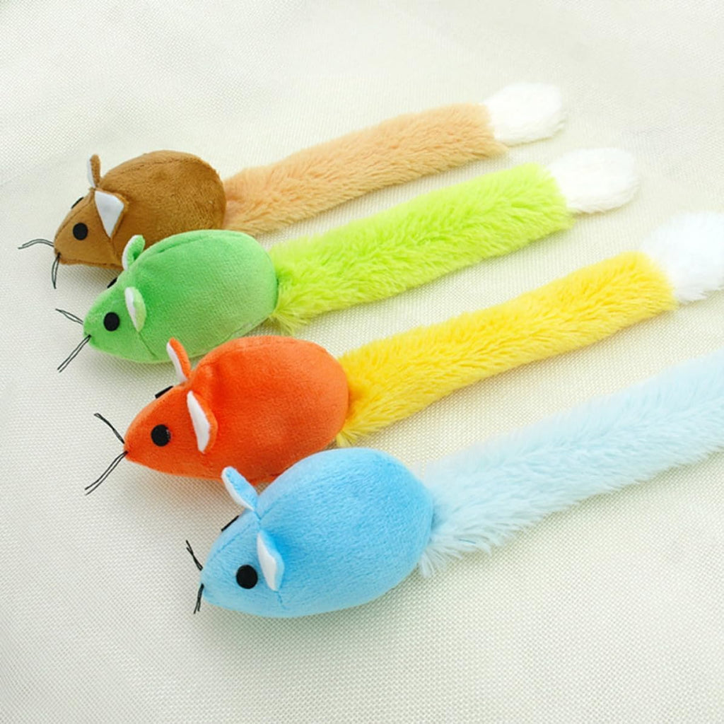 Plush Rat Shape Cat Chew Toy for Kittens and Cats 28x5x6cm