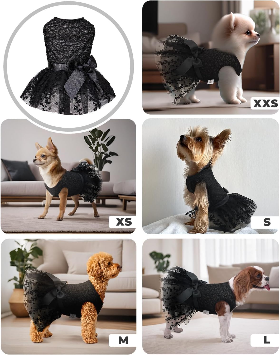 CuteBone Dog Birthday Dress Girl Puppy Skirt Tutu Cat Wedding Outfit Pet Party Clothes for Small Dogs Costume DD15M