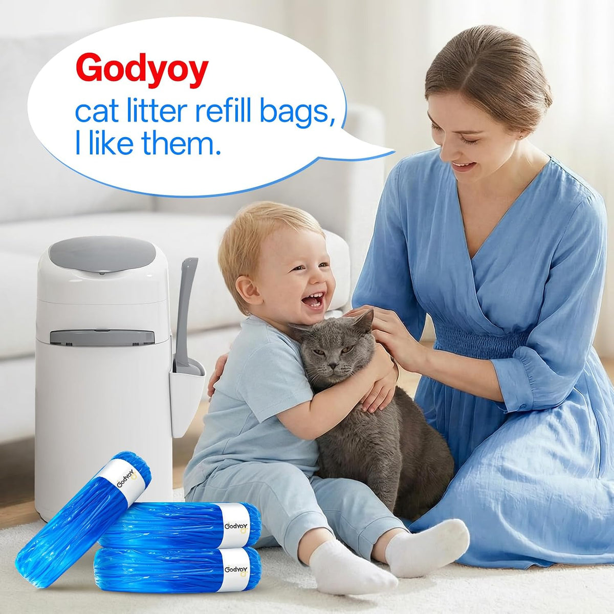 10PC Cat Litter Refill Bags Fits Litter Genie XL+/Plus/Standard/Style