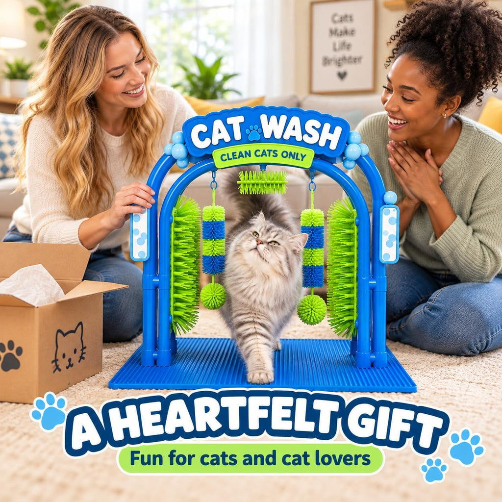 Cat Grooming Wash Station, Cat Car Wash Scratcher，1 Pcs