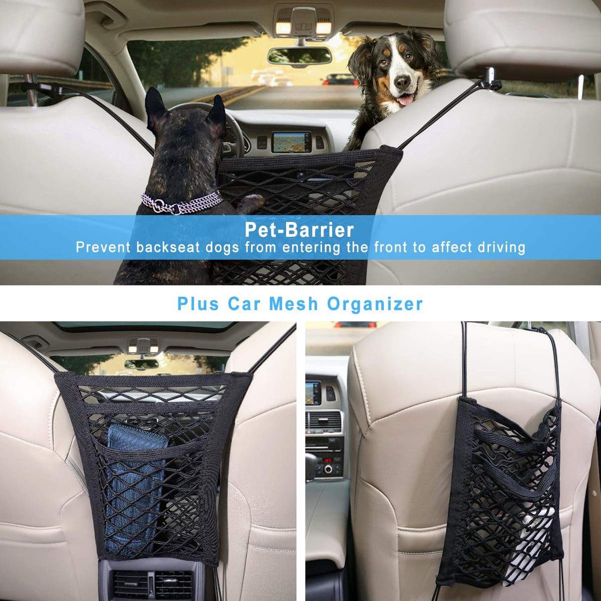 Car Seat Covers Front Seats,Car Seat Protector for Dogs,Scratch-Proof Dog Car Seat Cover,Fits Most Cars SUVs & Trucks(Bl