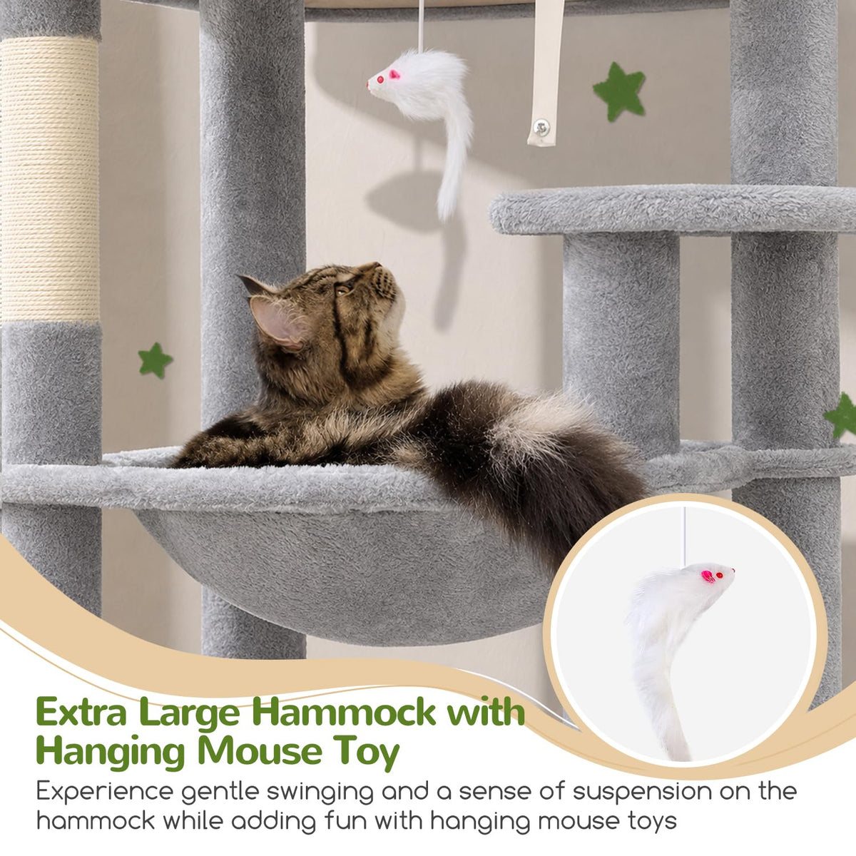 Globlazer F70 Pro Heavy Duty Cat Tree Tower for Indoor Cats Large Adult